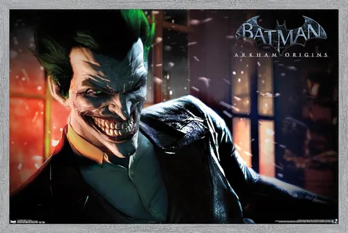 Vista 16 de Trends International DC Comics - Póster de pared de Arkham Origins de Arkham Origins, 14.725 x 22.375 pulgadas, versión enmarcada de madera