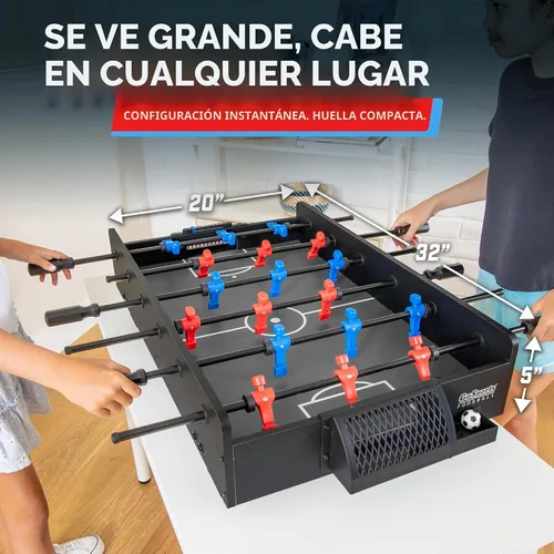 Vista 6 de Juego de futbolín de mesa GoSports de 32 pulgadas - Roble o Negro