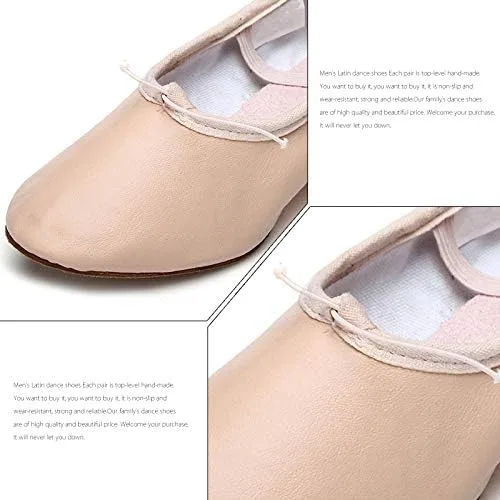 Vista 3 de HIPPOSEUS Zapatos de baile latino de cuero para mujer, zapatos de práctica de baile latino, modelo 101