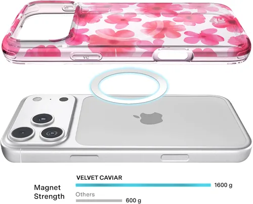 Vista 799 de VELVET CAVIAR Funda para iPhone 15, compatible con MagSafe, probada contra caídas de 10 pies, fundas protectoras de diseño, leopardo color rosa