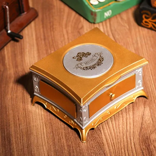 Vista 8 de Caja de joyería musical para niñas, caja de música ornamental, caja de joyería de música duradera, caja de joyería de música, decoración para regalo