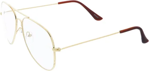 Vista 3 de zeroUV Classic Aviator Glasses Women, Blue Light Glasses Men, Clear Aviator Glasses, Aviator Blue Light Glasses
