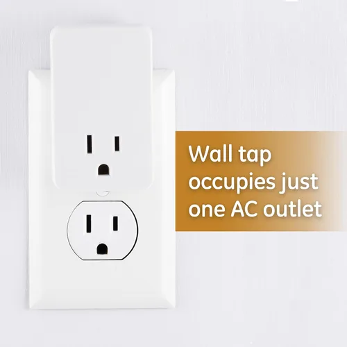 Vista 6 de GE UltraPro SurGE Protector Plug con alarma, extensor de salida, adaptador de enchufe, electrodoméstico, refrigerador, fin de servicio, 1080 julios