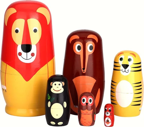 Vista 14 de Muñecas anidables, huevos de Pascua anidables, muñecas Matryoshka hechas a mano de madera para cumpleaños de niños o decoración del hogar