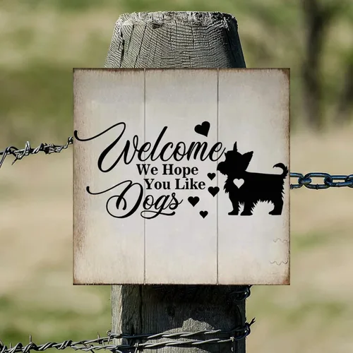 Vista 5 de Welcome We Hope You Like Lab Pointer - Letreros de madera para perro, reglas de perro, carpintería, garaje, decoración de pared para interiores