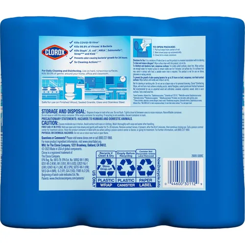 Vista 10 de Clorox 30112 - Toallitas desinfectantes, aroma fresco a limón (525 unidades)