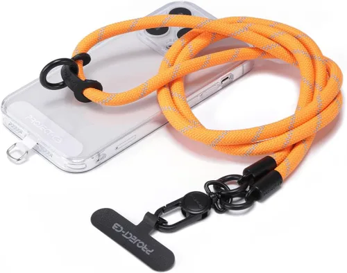 Vista 8 de 1 cordón para teléfono, 2 lengüetas para teléfono, cordones para teléfono celular alrededor del cuello, cordón de cuerda, correa universal ajustable