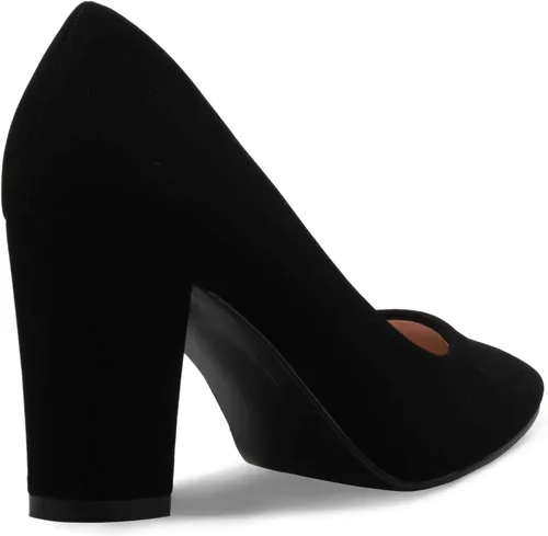 Vista 3 de Olivia K - Zapatos de tacón bajo para mujer, diseño clásico, con punta puntiaguda, adorable, cómodo