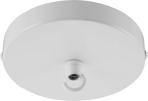 Vista 3 de Aspen Creative 21510-21, Kit de candelabro contemporáneo y toldo de lámpara con gancho para cuello, blanco mate, 4-3/4 pulgadas de diámetro
