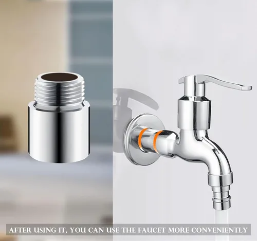 Vista 4 de Extensión de brazo de ducha de 1 pulgada, brazo de extensión de cabezal de ducha de acero inoxidable para accesorios de baño