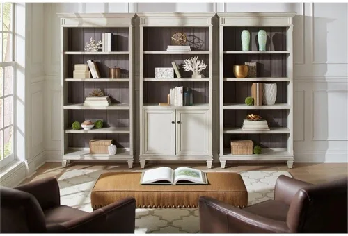 Vista 2 de Martin Furniture Librería abierta, color blanco