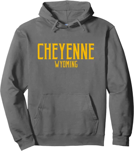 Vista 8 de Cheyenne Wyoming WY - Sudadera con capucha con estampado de ámbar