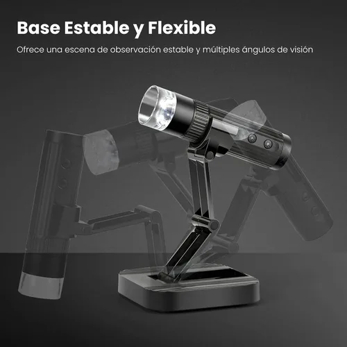 Vista 7 de Microscopio digital inalámbrico M2C 50X-1000X Microscopio portátil de mano 1080P HD con soporte ajustable, mini microscopio USB para monedas, lupa