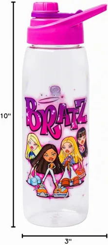 Vista 7 de Silver Buffalo Bratz con Cloe, Jade, Yasmin y Sasha Botella de Agua con Tapa de Rosca, 28 Onzas