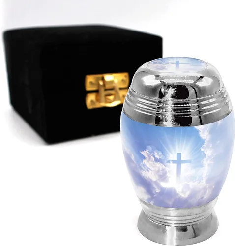 Vista 21 de Urna de cremación de cruz negra para cenizas hombre adulto – Urnas de cremación personalizadas para cenizas humanas, urnas decorativas para hombre