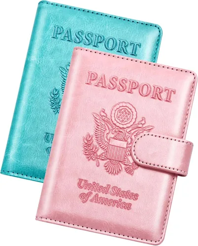 Vista 23 de Herain Soporte para pasaporte para viaje y crucero, 2 piezas, funda para pasaporte, cartera, regalo de viaje, para mujeres, hombres, familia