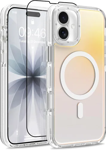 Vista 248 de Funda magnética para Google Pixel 10 Pro XL [compatible con Magsafe] [bonito diseño fluorescente de moda] a prueba de golpes, delgada, translúcida