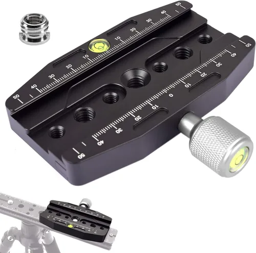 Vista 8 de fotoconic Adaptador de abrazadera de placa de arrendamiento rápido de tornillo de 4.724 in de 1/4 de pulgada con tornillos de 1/4-3/8 pulgadas