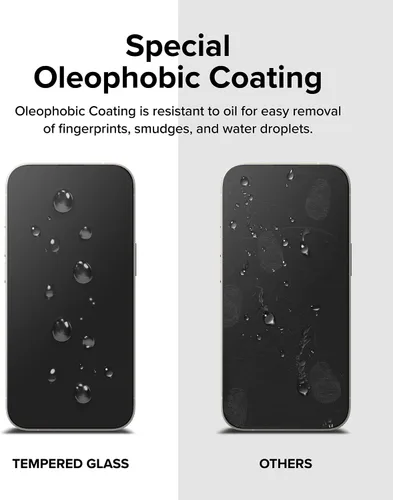 Vista 6 de Ringke Vidrio de cubierta completa [súper fácil de instalar] compatible con iPhone 15, compatible con fundas, inastillable, dureza 9H, vidrio