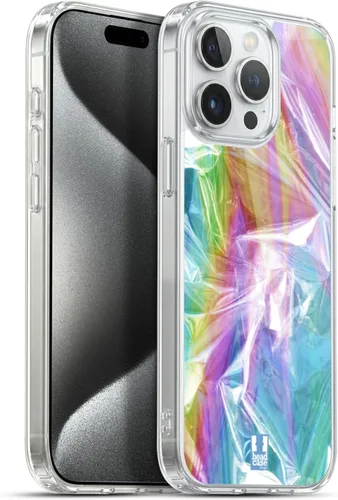 Vista 11 de Head Case Designs Funda de gel con estampado de aceite de aluminio [protección de grado militar] compatible con Apple iPhone 15 Pro Max
