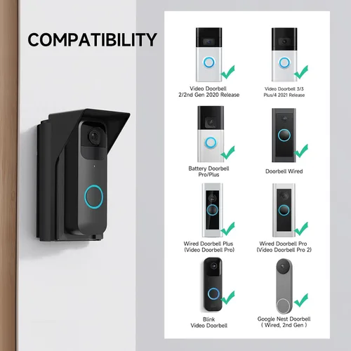 Vista 2 de Ayotu Soporte de ángulo ajustable impermeable (30 a 60 grados) para timbre de timbre de 2ª generación (versión 2020) y timbre de timbre de anillo