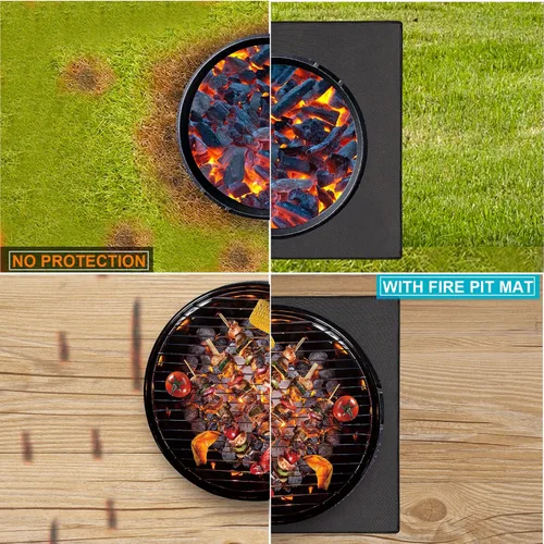 Vista 9 de DocSafe Alfombrilla grande para debajo de la parrilla, 48 pulgadas, cuadrada y redonda