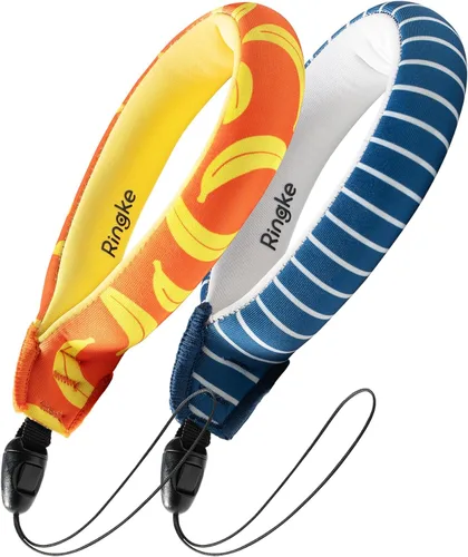 Vista 10 de Ringke Correa de flotador impermeable (paquete de 2), correa flotante, pulsera, agarre de mano, cordón compatible con cámara, teléfono, llave