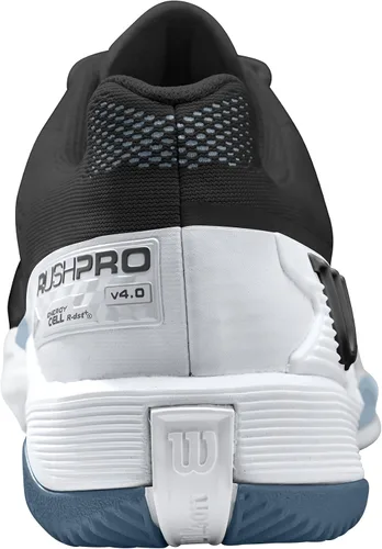 Vista 5 de WILSON Tenis Rush Pro 4.0 para mujer, NegroBlancoAzul China