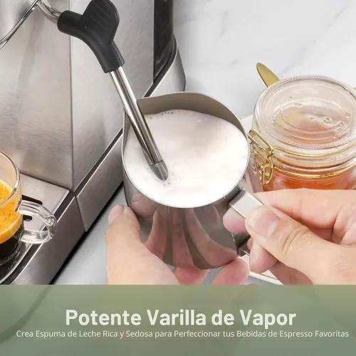 Vista 5 de Gevi Máquina compacta de café expreso de 20 bar para el hogar, cafetera