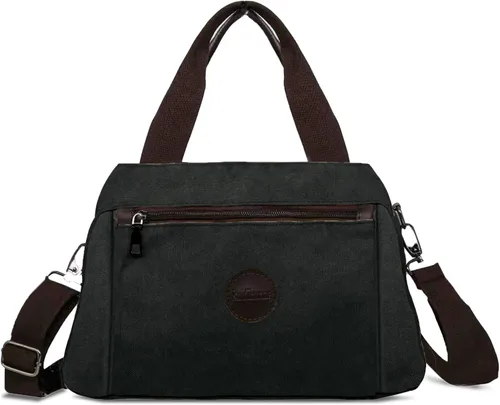 Vista 6 de Lytosmoo Women Canvas Hobo Crossbody Shoulder Tote Bag Vintage Multi-pocket Handbags Casual Purse Messenger Work Bags