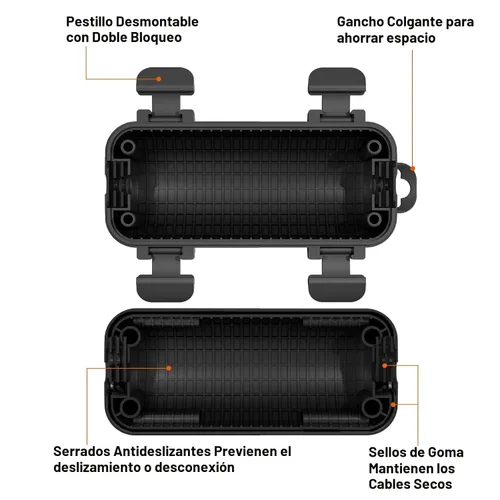 Vista 9 de Cubierta para Cable de Extensión para Exteriores, Protector de Conector de Cable IP54 Resistente al Agua, Caja de Seguridad Eléctrica
