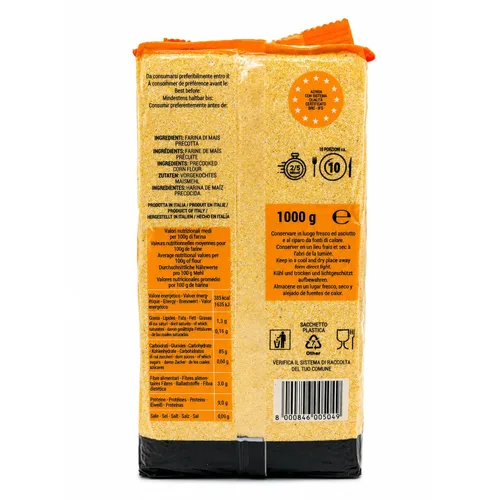 Vista 2 de Yellow Instant Polenta Molino Riva - Listo en 2 minutos - 2.2 libras (2.2 lbs)