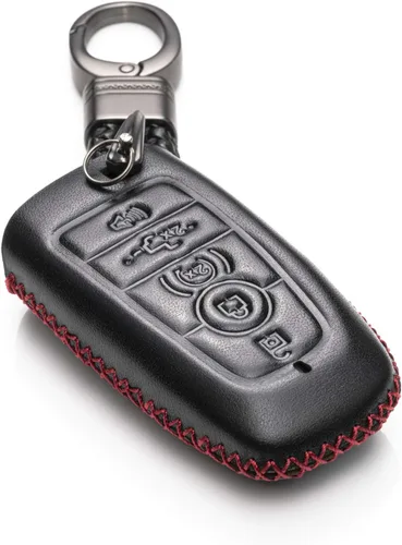 Vista 7 de Vitodeco Funda protectora de cuero para llavero inteligente compatible con Ford (modelos 2018 - 2026), 4 botones, color negro