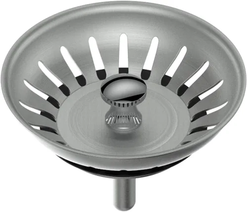 Vista 10 de KANARY Colador de repuesto para fregadero de cocina para desagües estándar (3-1/2 pulgadas), cuerpo de acero inoxidable con tapón de goma