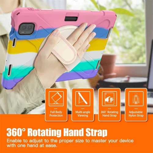 Vista 7 de Para Xiaomi Pad 5 / Xiaomi Pad 5 Pro Funda de tableta de 11.0 pulgadas 3 en 1 Marco de plástico duro + doble silicona