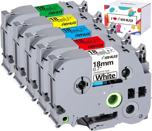 Vista 11 de Hehua Cinta de repuesto para rotuladora Brother TZe-141 TZe141 TZ-141 TZ141 compatible con cinta TZe de 0.709 in 0.7 laminado transparente