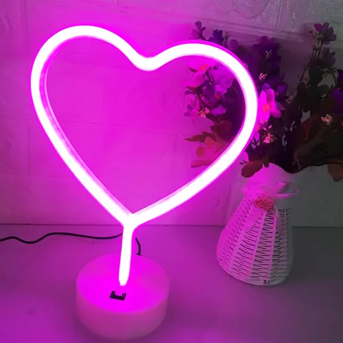 Vista 18 de Letrero de neón para decoración de pared, estético, amarillo, para dormitorio, USB/3-AA, funciona con pilas, luz nocturna para decoración de luz