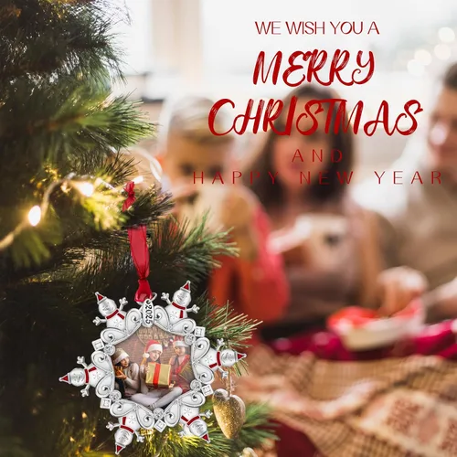 Vista 6 de GUOER Adorno para árbol de Navidad 2025, marco de fotos, regalo de vacaciones, decoración del hogar, decoraciones de Navidad, regalos de Navidad