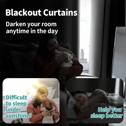 Vista 3 de BGment - Cortinas blackout blancas para dormitorio de 63 pulgadas de largo, juego de 2 paneles, cortinas para habitación con aislamiento térmico