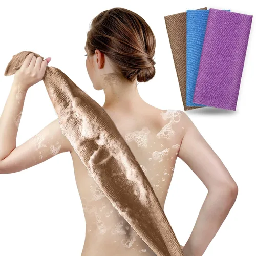 Vista 28 de ARCH&M Toalla Exfoliante, Toalla de Baño Japonesa, Exfoliante Coreano, Exfoliante Corporal de Nailon, Exfoliante de Espalda para Ducha, Alternativa