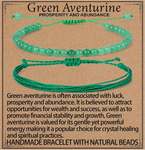 Vista 33 de LPBeads Pulsera de piedra natural hecha a mano de tamaño ajustable