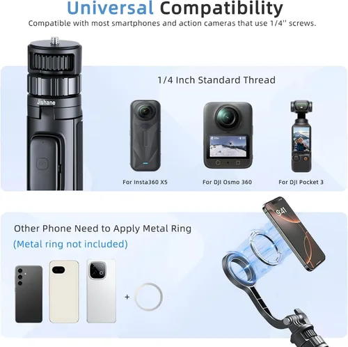 Vista 8 de Trípode magnético de 70 pulgadas para iPhone, trípode de teléfono