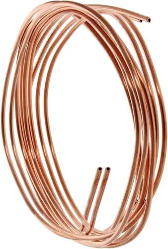 Vista 5 de Aicosineg 0.12"x0.02"x6.56Ft (ODxTxL) Tubería de refrigeración de latón Tubo de metal suave para refrigerador congelador aire acondicionado