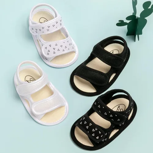 Vista 4 de Sawimlgy Sandalias de verano para bebés y niñas, zapatos de flores de verano, suela de goma, malla de piel sintética, para bebés, primeros pasos