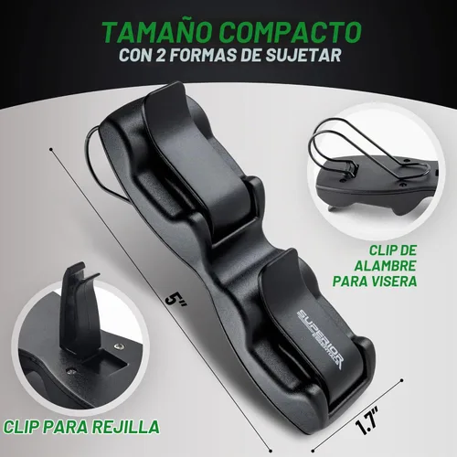 Vista 2 de Soporte para lentes de sol para visera de automóvil, soporte para gafas de sol y clips para tarjetas de boletos, accesorios para visera