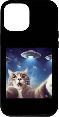 Vista 6 de Funda clásica para iPhone 15 con diseño de gato alienígena