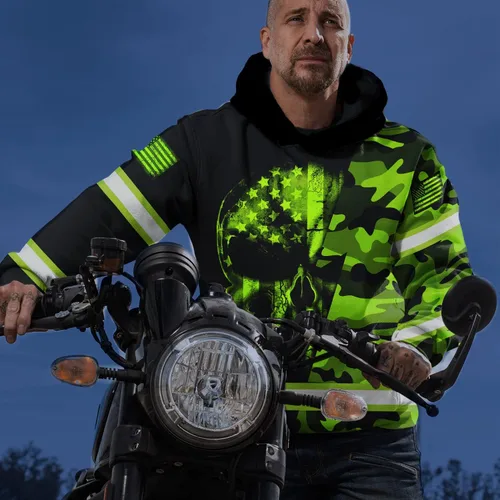 Vista 7 de Ropa de trabajo de seguridad con nombre personalizado de alta visibilidad para trabajadores, corredores, camioneros, patrióticos