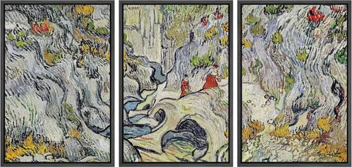 Vista 24 de wall26 Lienzo enmarcado para pared, juego de arte con flores de almendra de Vincent Van Gogh, naturaleza, ilustraciones de área silvestre, bellas