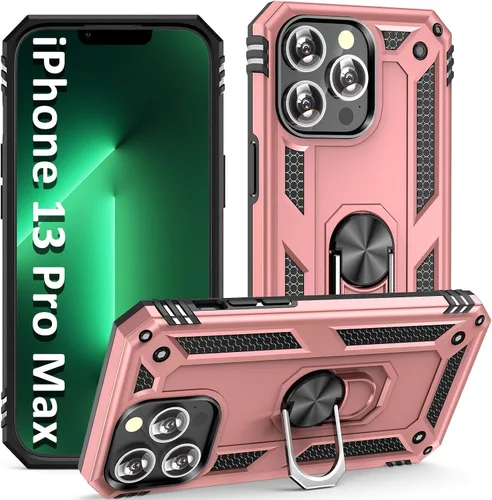 Vista 33 de ADDIT Funda para iPhone 13 Mini iPhone 13 Mini, con soporte de anillo, soporte magnético para automóvil, grado militar, resistente, para iPhone 13