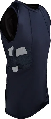 Vista 3 de Graystone Camiseta sin mangas para hombre – Camisetas ocultas sin mangas para un fácil alcance, CCW Tactical Compression Polyester Shirt